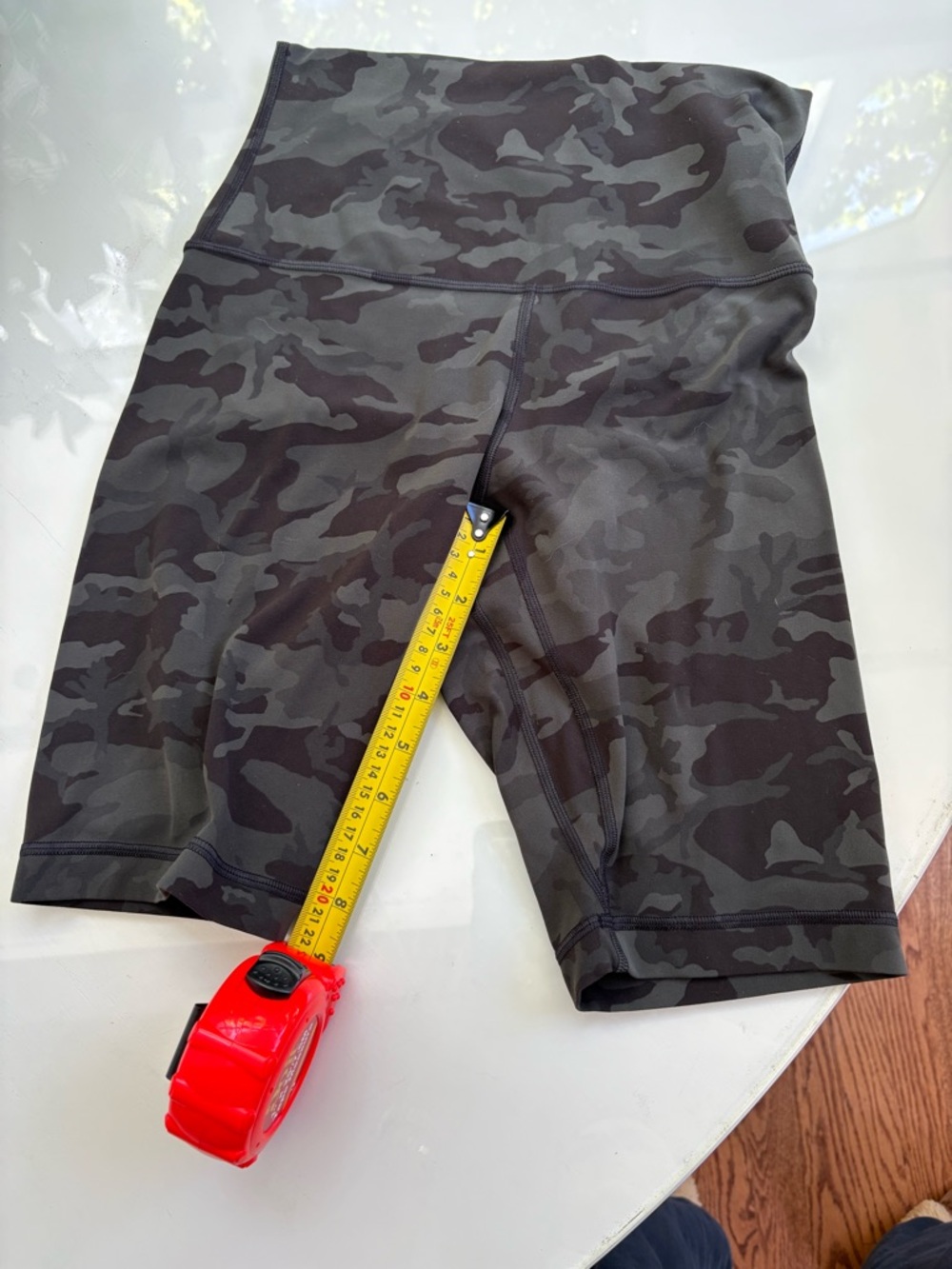 lululemon athletica Camouflage green and Black High-Rise Bike Shorts